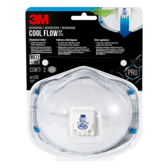 3M Cool Flow Disposable Respirator Masks, 2ct.